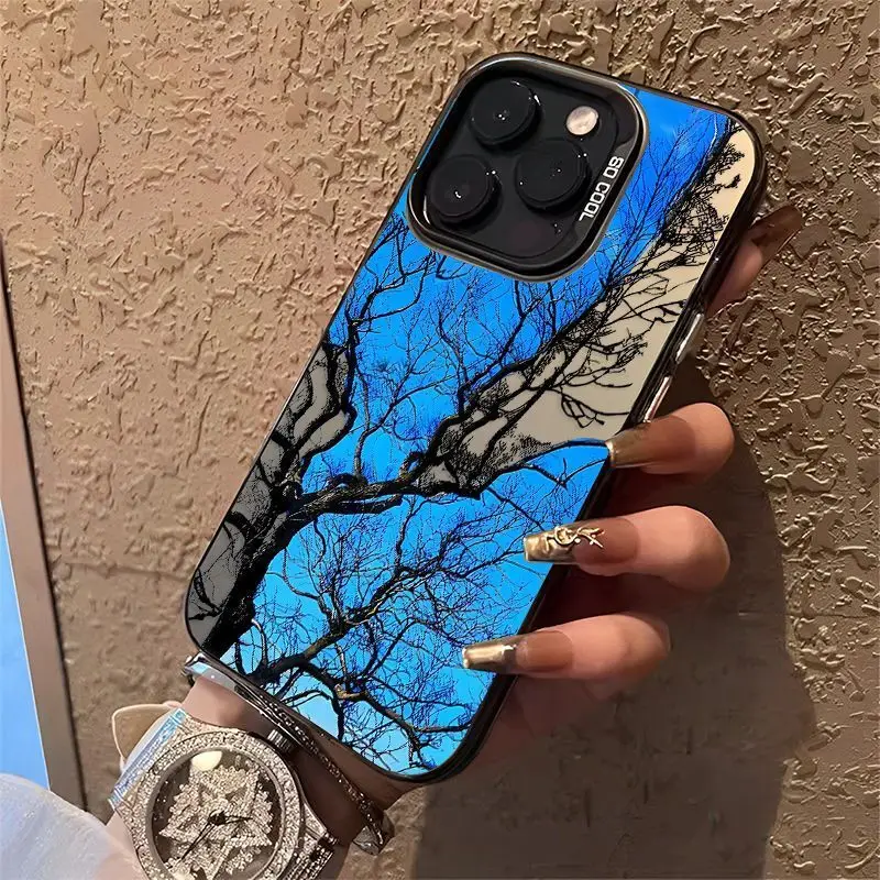 Dead Trees Meet Spring Case For iPhone11 12 13 14 15 ProMax XSMax 14 15 7/8 Plus X XR XS Hard Shell Soft Edge Matte phone cases