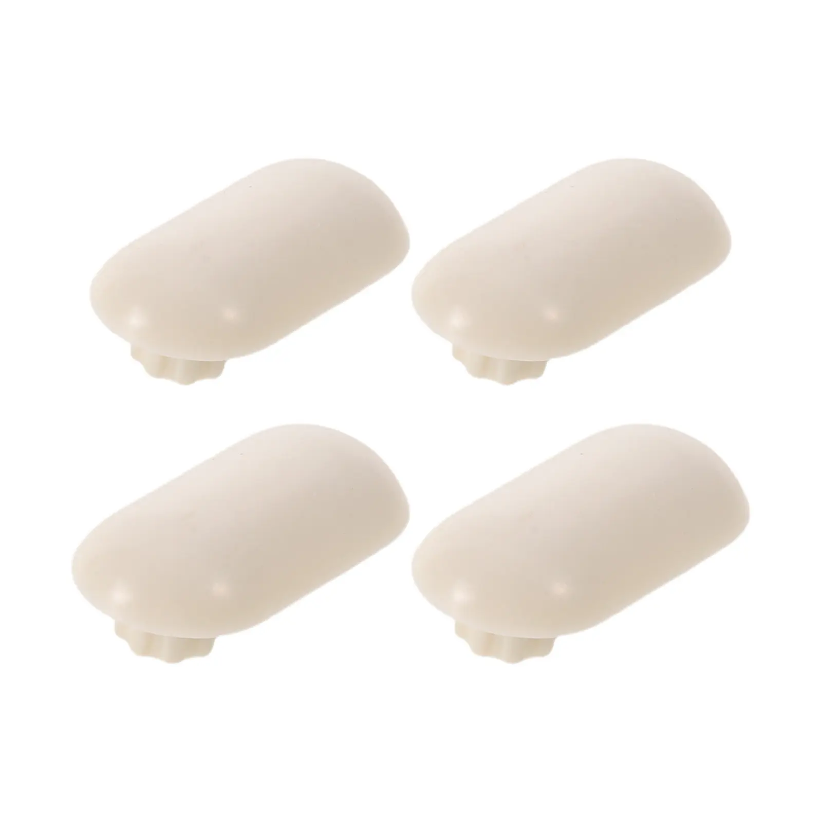 4 Pcs Toilet Seat Damper Replacement Attachment Parts Lid Bumper Pads Abs Non Slip Bumpers Plastic For Home Office (White)