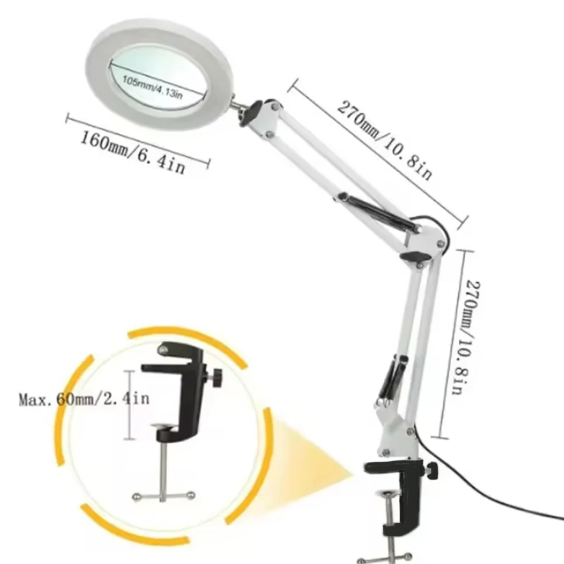 3 Renk LED Büyüteç 72LED 8X/10X YENI Işıklı Büyüteç USB havya Tamir/Masa Lambası/Cilt Bakımı Güzellik
