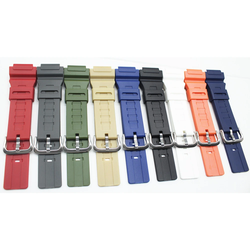 Watchband For MCW200 MCW-200 Strap Wrist Premium TPU Watch band accessories Comes with pin tool