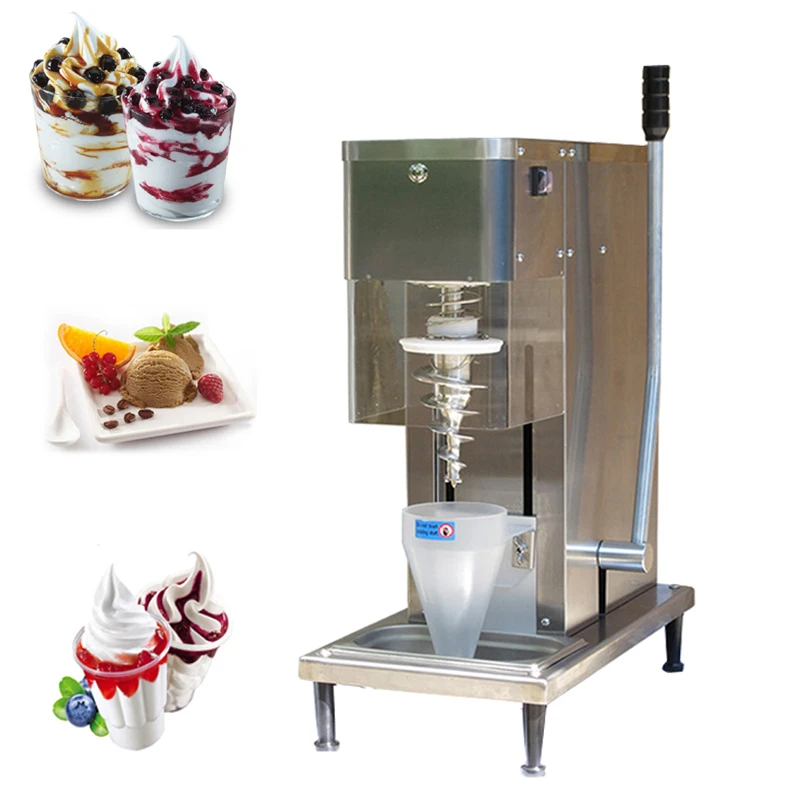 

Commercial Ice Cream Mixer Automatic MC Flurry Machine Frozen Soft Ice Cream Blender Yogurt Machine With Spoons