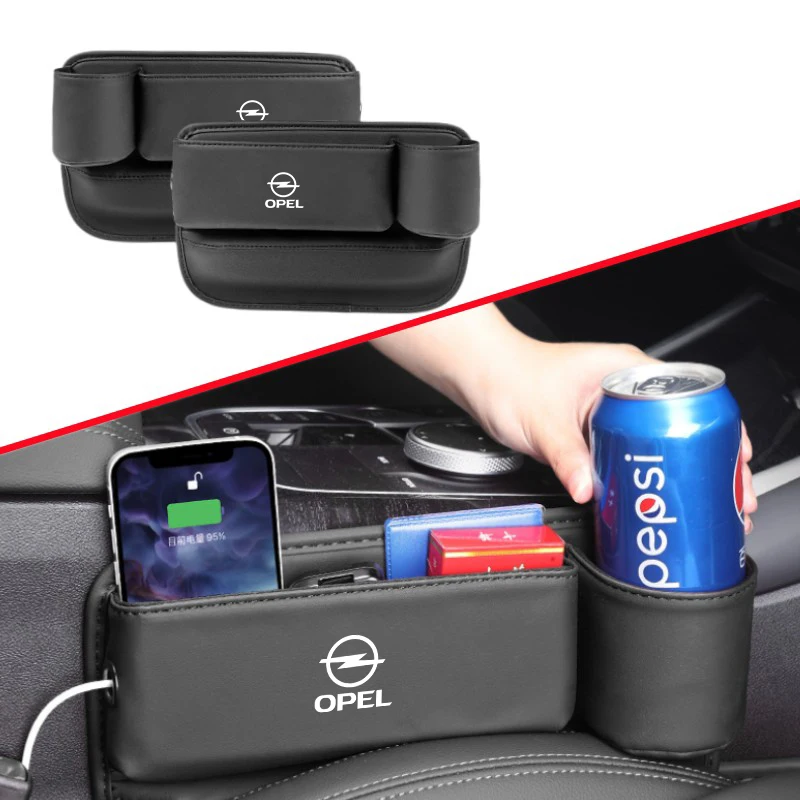 Car Storage Box Organizer Universal Seat Gap Slit Pocket For Opel Insignia Corsa Zafira Mokka Grandland Antara Ampera