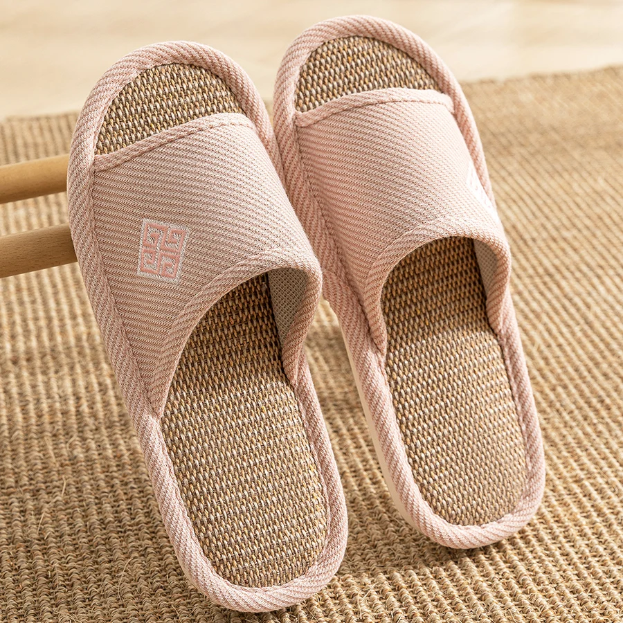 Linen Women's Slippers - Silent, Sweat-Absorbent, Non-Slip & Breathable for Home Comfort