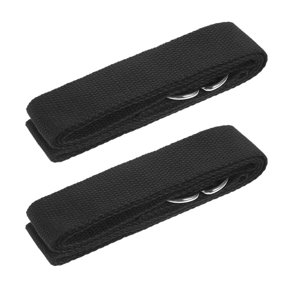 

2pcs Yoga Strap Professional Non Elastic Band For Stretching Durable Fitness Gear Compact Reusable Yoga Belt Gym Supply Workout