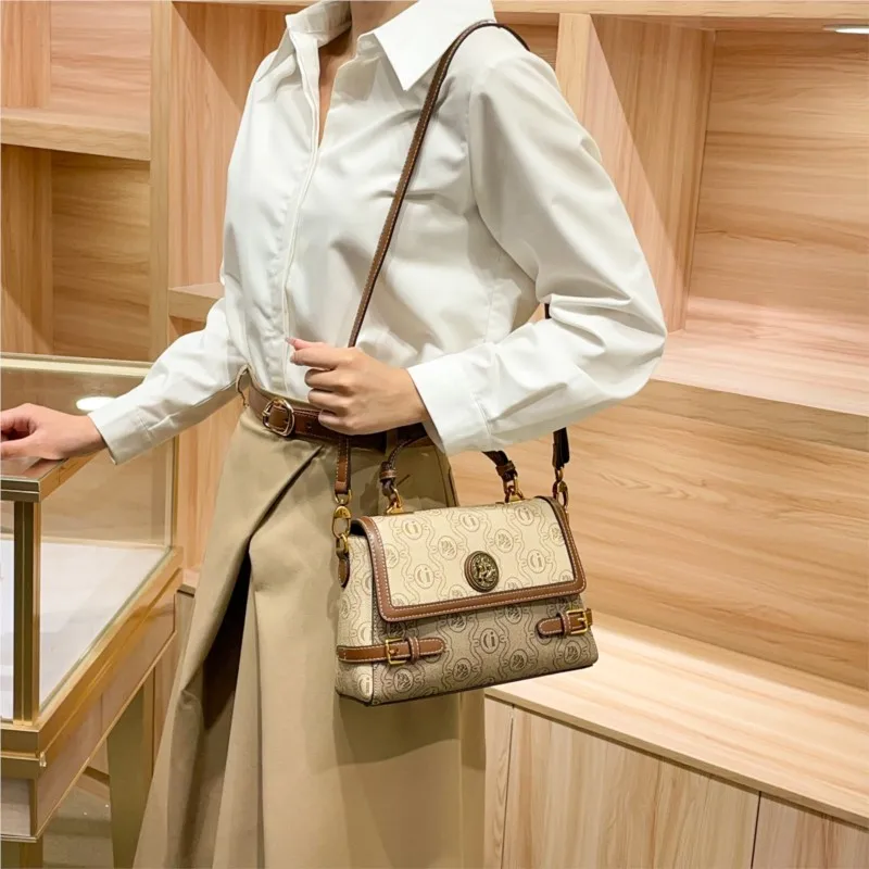 

Легкая роскошная брендовая женская сумка 2021, осень и зима, новая высококачественная сумка на одно плечо с косым нишевым дизайном, сумка на одно плечо