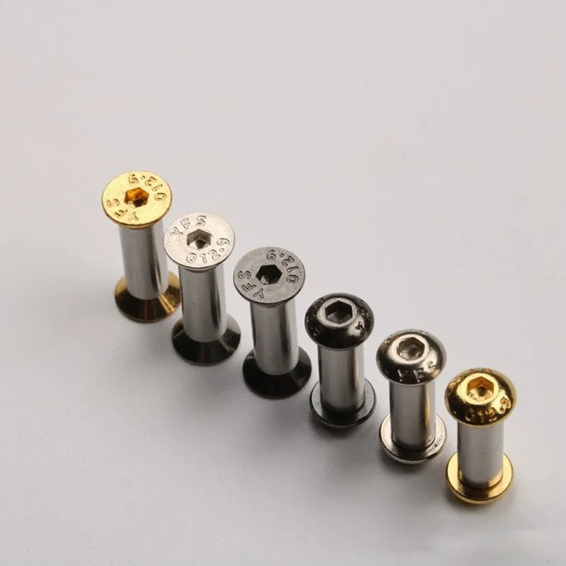 Weiyi 2pcs High Quality Knives Screw Rivet Tools For Diy Tools Material Knife Handle Plate Fastening Processing Screw Hot Sale
