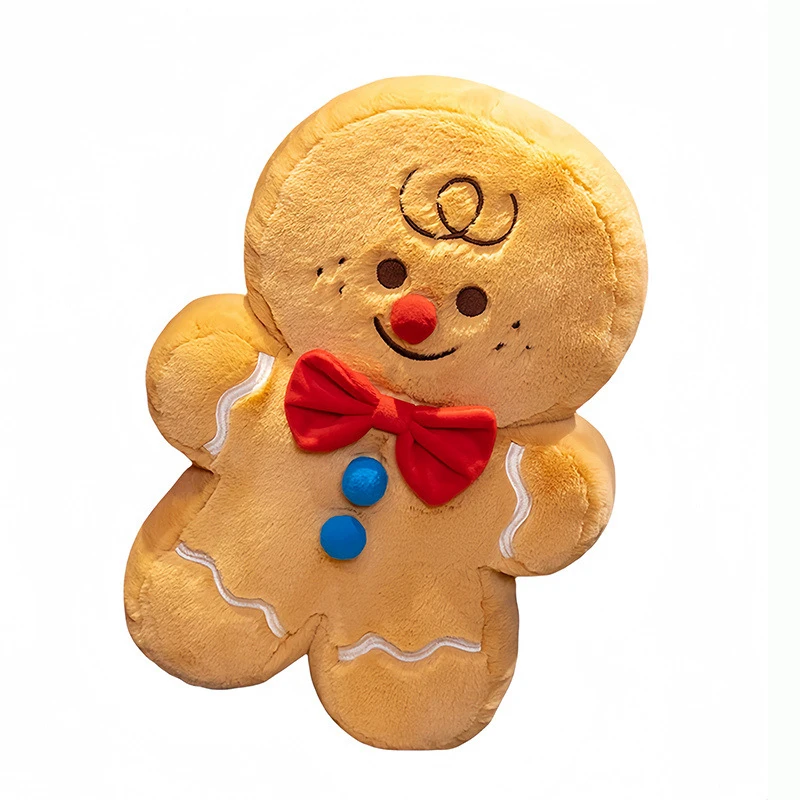 น่ารัก Christmas Gingerbread Man ตุ๊กตาหมอนนุ่มการ์ตูน Gingerbread กระต่ายหมอนสร้างสรรค์ตกแต่งบ้านเด็ก Xmas ของขวัญ