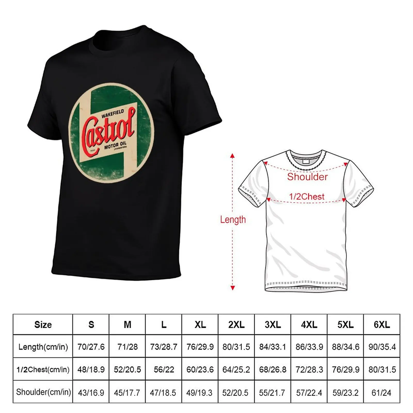 Castrol Oil Vintage Logo T-Shirt new edition boys animal print quick drying t shirt men