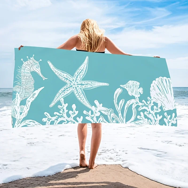 1Pcs Oversized Beach Towel 150x70cm Beach Towels Large Luxury 1 Pack of Extra Large Beach Towel - Ultra Soft Microfiber