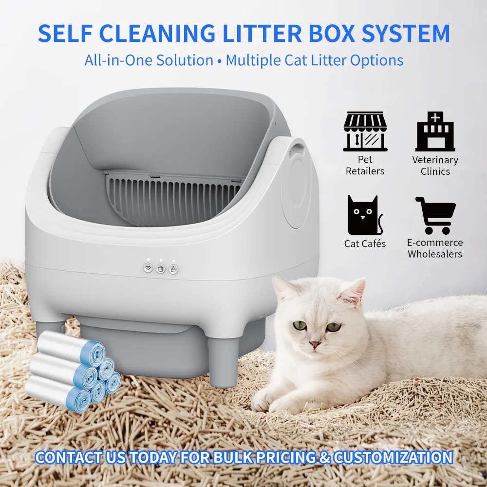 Factory Direct Sales Smart cat Litter Box OEM/ODM Customization Self Cleaning Litter Box Automatic Cat Toilet Smart Pat Supplie