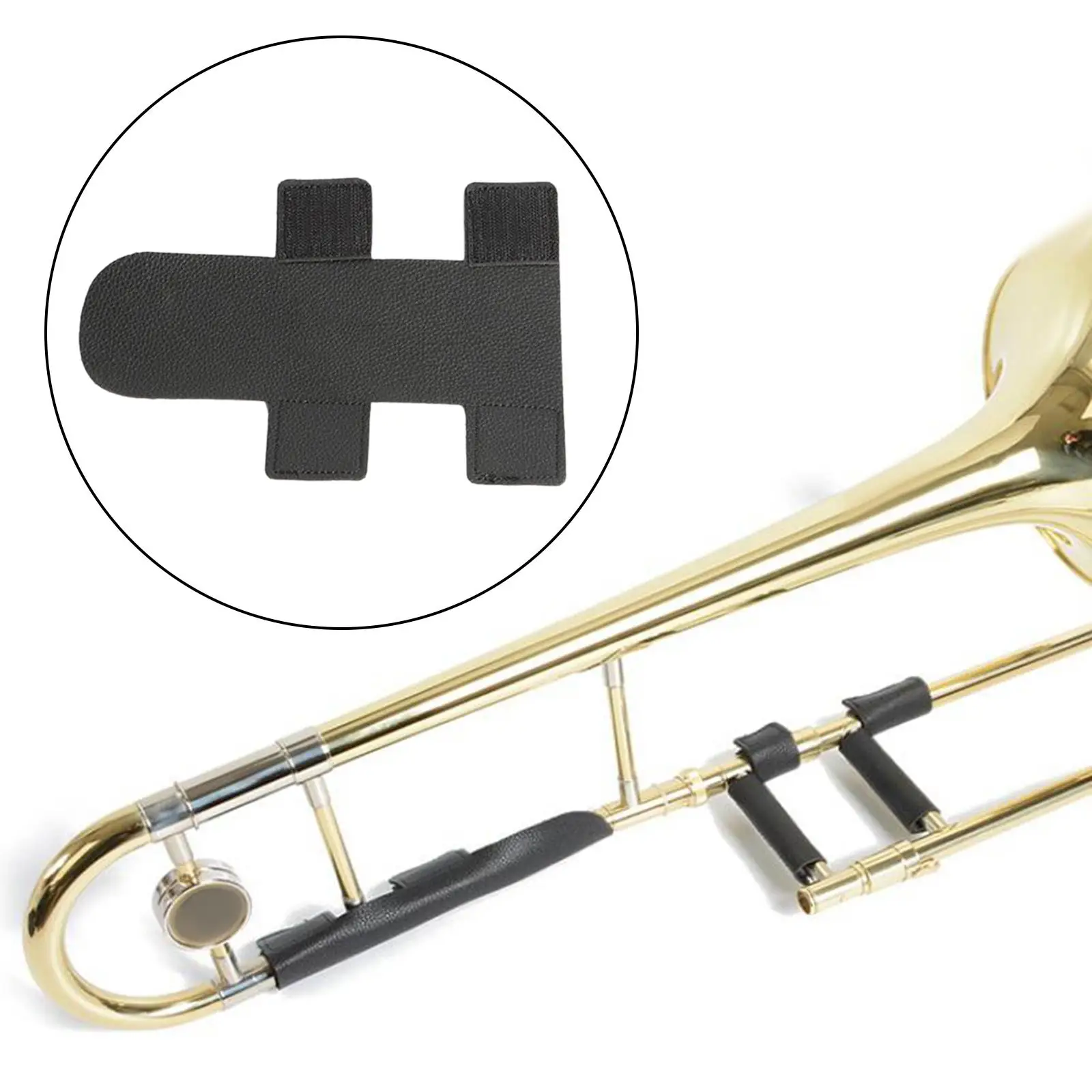 Trombone Support Guard Leather Surface Hand Cushion for Repair and Trombone Accessories Kit