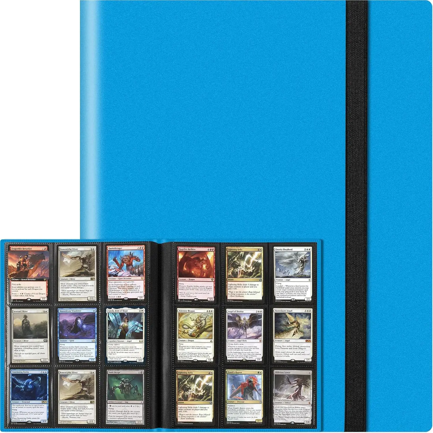 8 색 카드 바인더 보관 카드 도서 트레이딩 카드 앨범, PTCG /YGO /사진/게임 카드용 측면 로딩 카드 컬렉션 폴더 ﻿