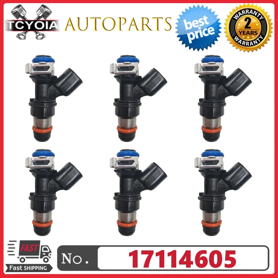 6/30pcs Fuel Injectors 17114605 For Buick Lucerne Chevrolet Impala 3.5L 3.9L V6 2006-2011