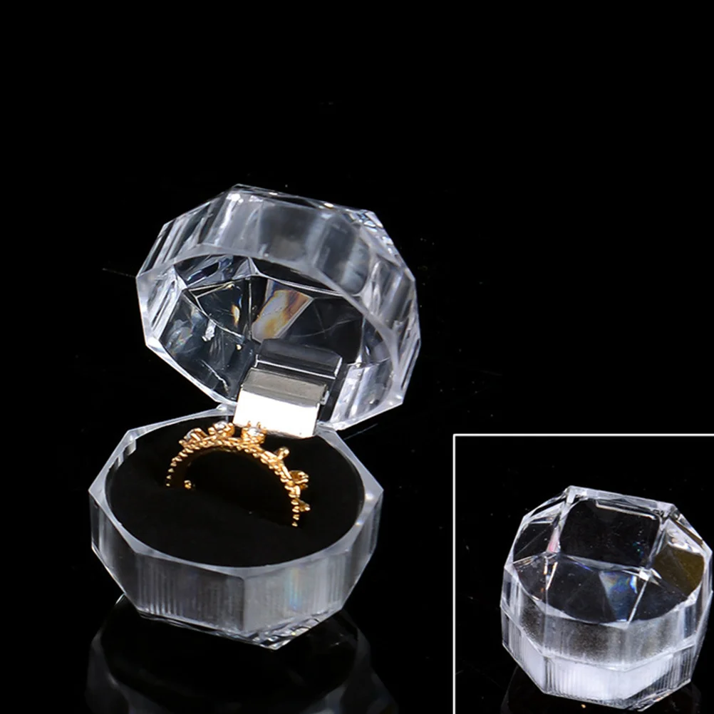 20 قطعة صندوق مجوهرات كريستال خواتم منظم حقيبة للتخزين للأقراط خواتم الخرز هدية التعبئة والتغليف حامل عرض القضية