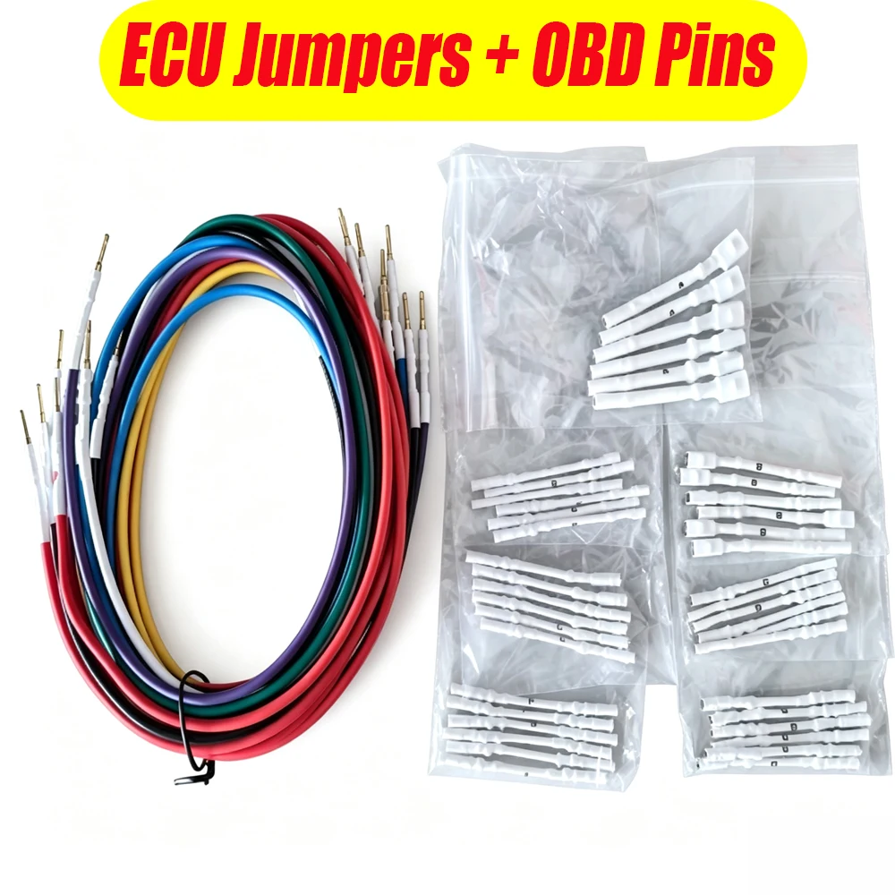 Automobile OBD ECU Jumper Pin Set Multi‑Color Jumper Wire Kit for OBD16P‑OBD15PFM Car Diagnostic Tool ECU Programming