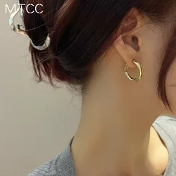 Metal Circle Clip Earrings No Hole Ear Clips Round Clip on Earring Without Piercing Minimalist Earring CEtD1059