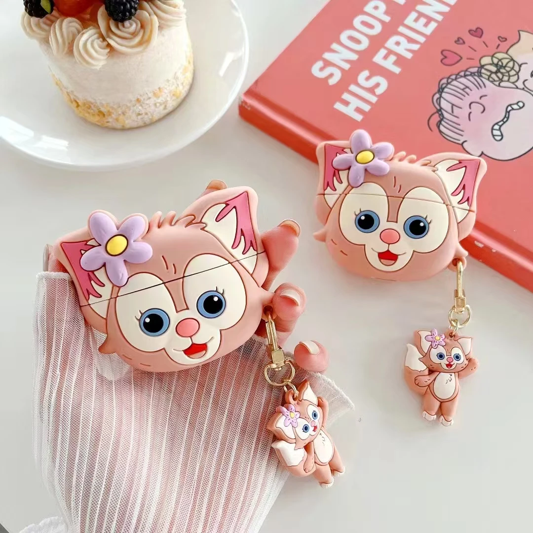 3D Cartoon Disney LinaBell Silicone Earphone Case Accessories With Pendant Cover For Airpods 1 2 3 4 Pro Pro 2