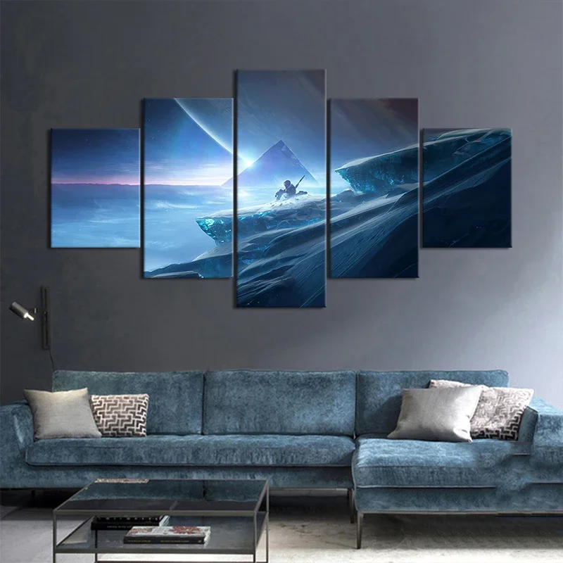 Lienzo sin marco, 5 uds., destino 2, más allá de la luz, videojuego, arte de pared, carteles HD, imágenes de decoración del hogar, pinturas decorativas para el salón