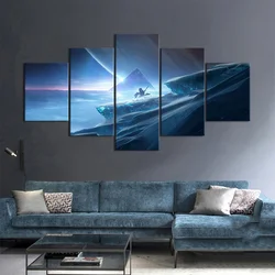 No Framed Canvas 5Pcs Destiny 2 Beyond Light Video Game Wall Art HD Posters Home Decor Pictures Living Room Decoration Paintings