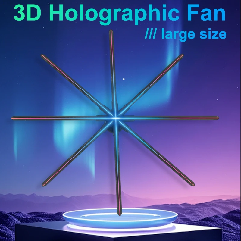 150cm 3D Holographic Fan Projection Wall-mounted WIFI Advertising Machine Large Size High Resolution 2048*2880 Hanging Image