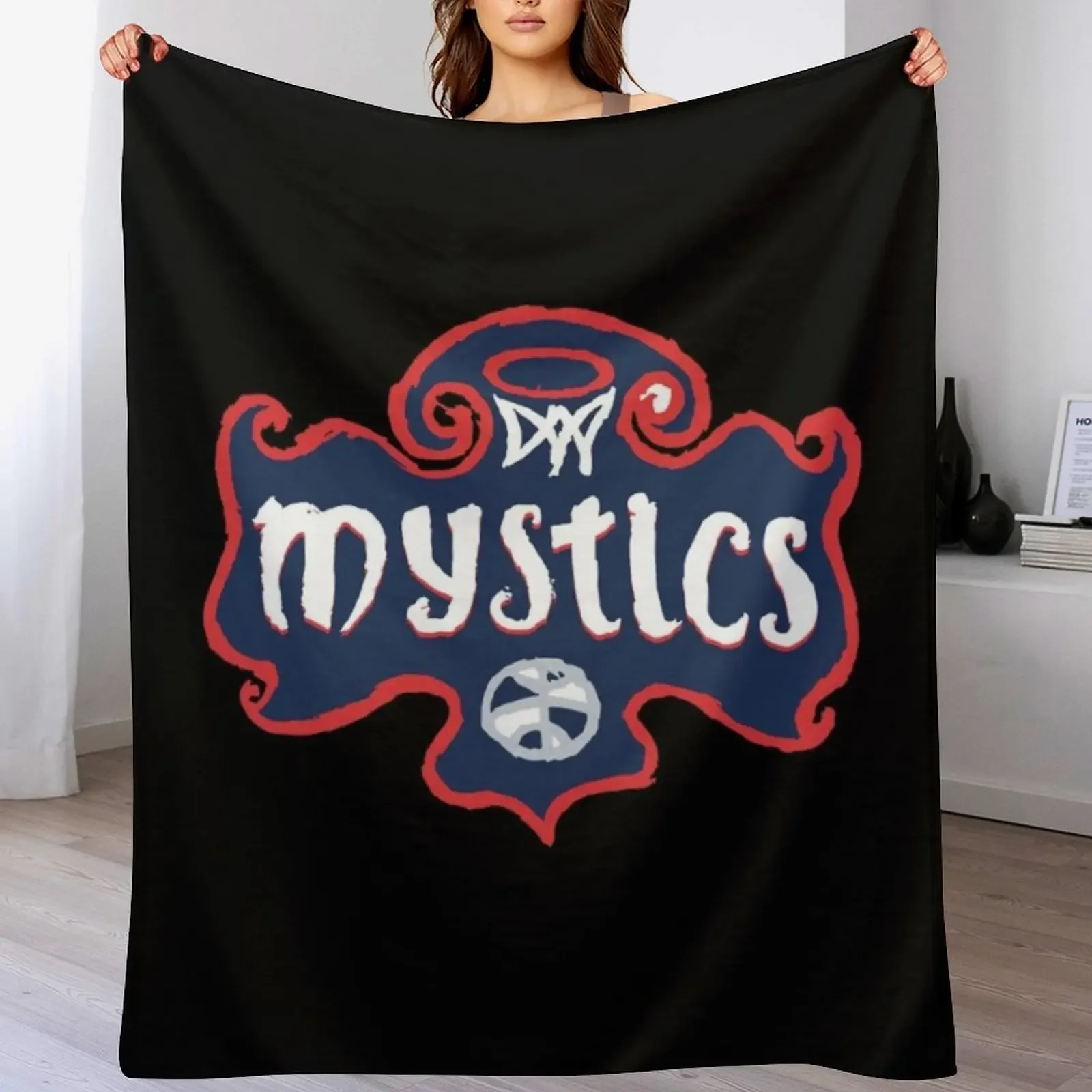 

Washington Mystics Throw Blanket warm winter Large Retros Plush Blankets