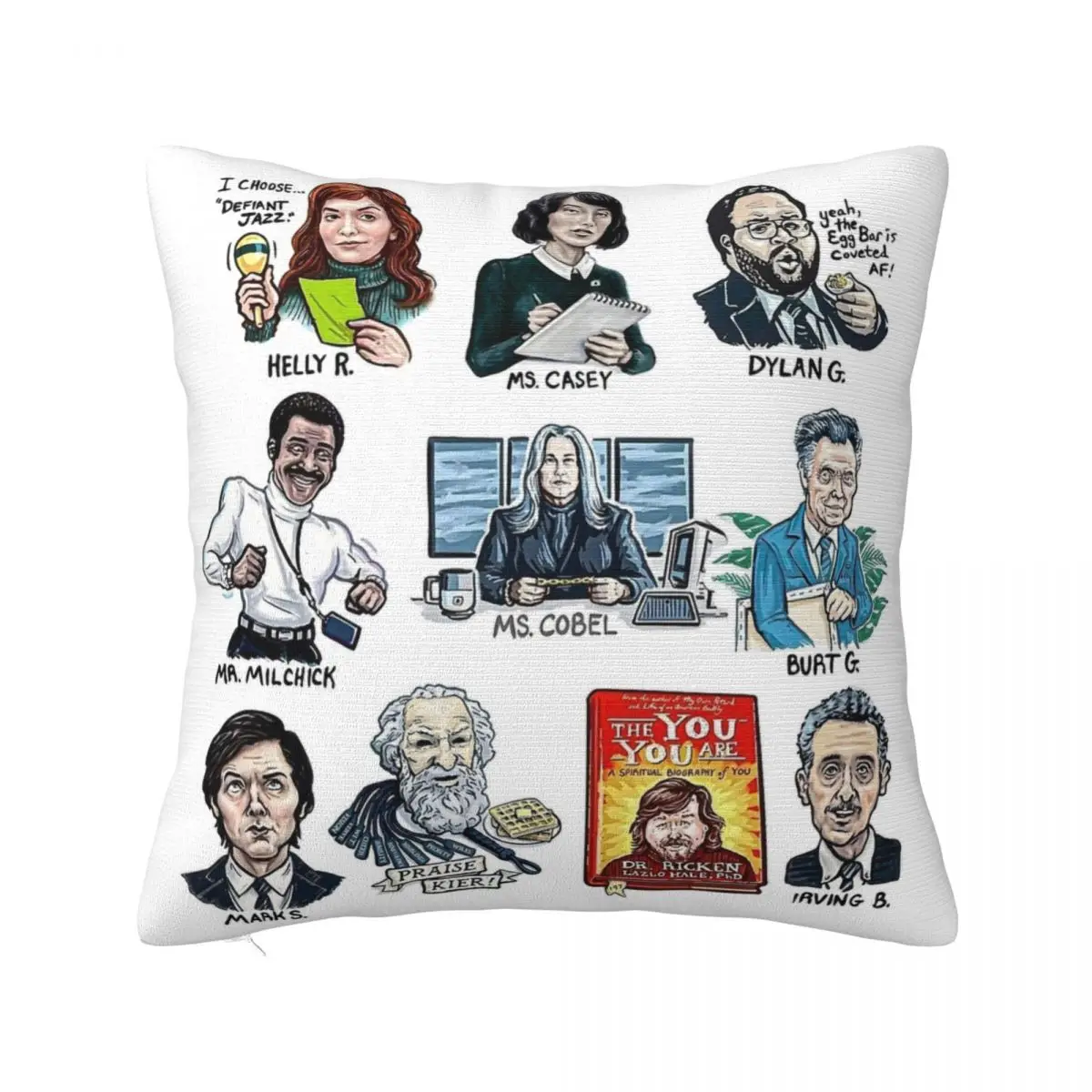 Severance Movie Character Square Pillow Cases Cushion Cover Funny Zipper Decorative Pillowcase for Car 18