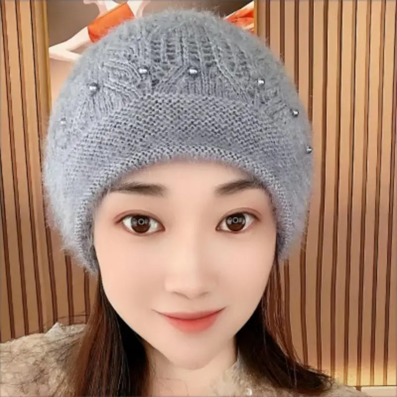 Women Winter Hat High Elasticity Streetwear Warm Anti-shrink GIRLS Winter Cap Women Beanie for Holiday