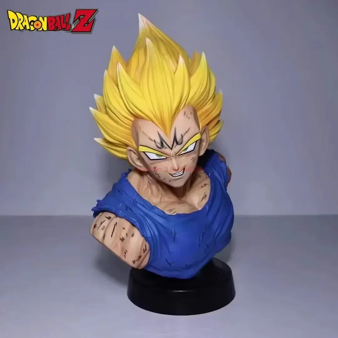 37cm Dragon Ball Z Anime Figure Demonized Vegeta Half Bust Super Saiyan PVC Model Decoration Ornaments Collection Kids Gift Toys