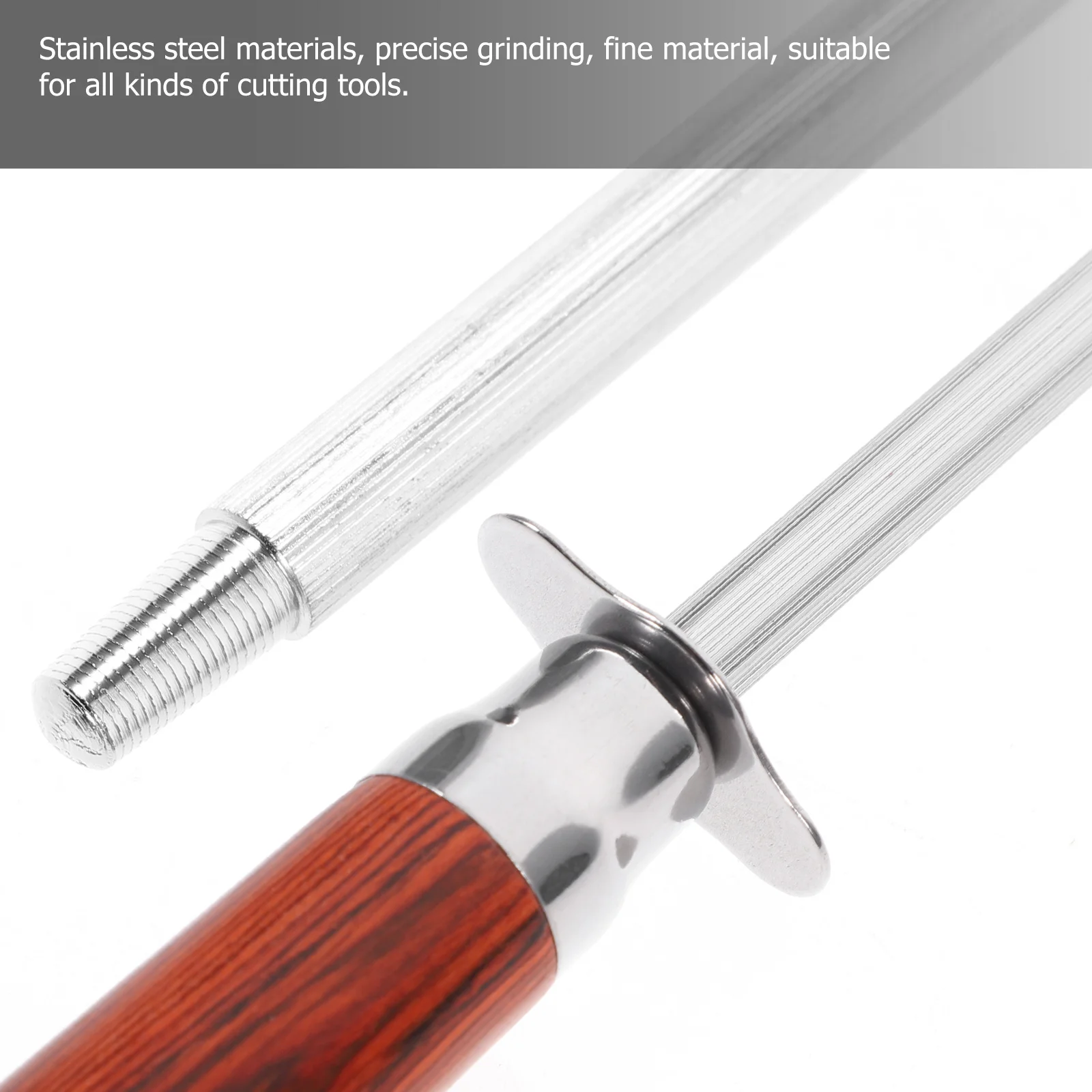 

Stainless Steel Sharpening Rod Fine Uniform Grain High Hardness Quick Sharpener For Kitchen Cutter Multi-Purpose Honing