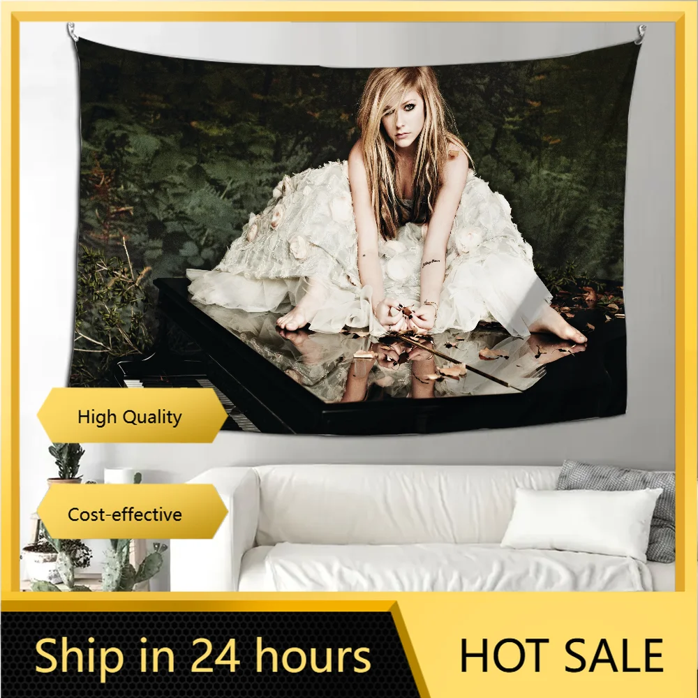 

A-Avril Best L-Lavigne Tapestry Decoration party Background Hanging Cloth Bedroom Tapestry Room Decor Aesthetic