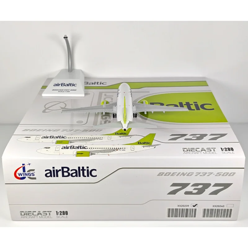 JC 羽根ダイキャスト 1/200 スケールバルト航空 B737-500 YL-BBD 合金航空機モデルコレクション装​​飾装飾品ギフトおもちゃ