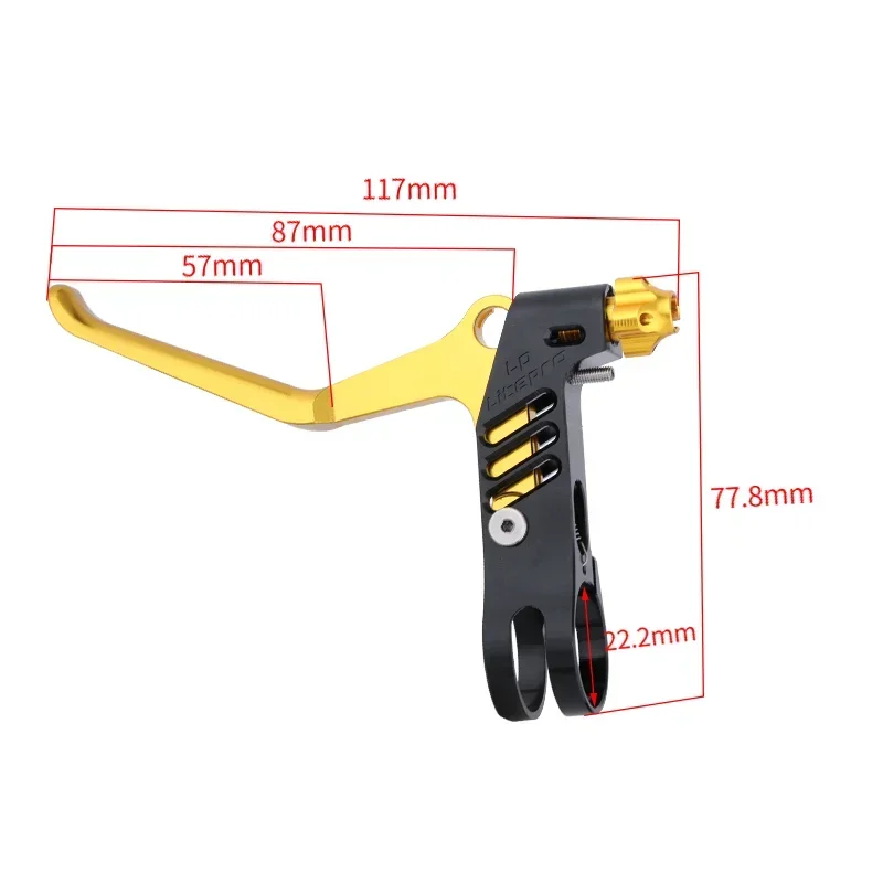 Litepro Ultralight CNC Foldable Bicycle V-Brake Lever Hollow Aluminum Alloy 22.2mm Road Bicycle Brake Lever Cycling Accessories