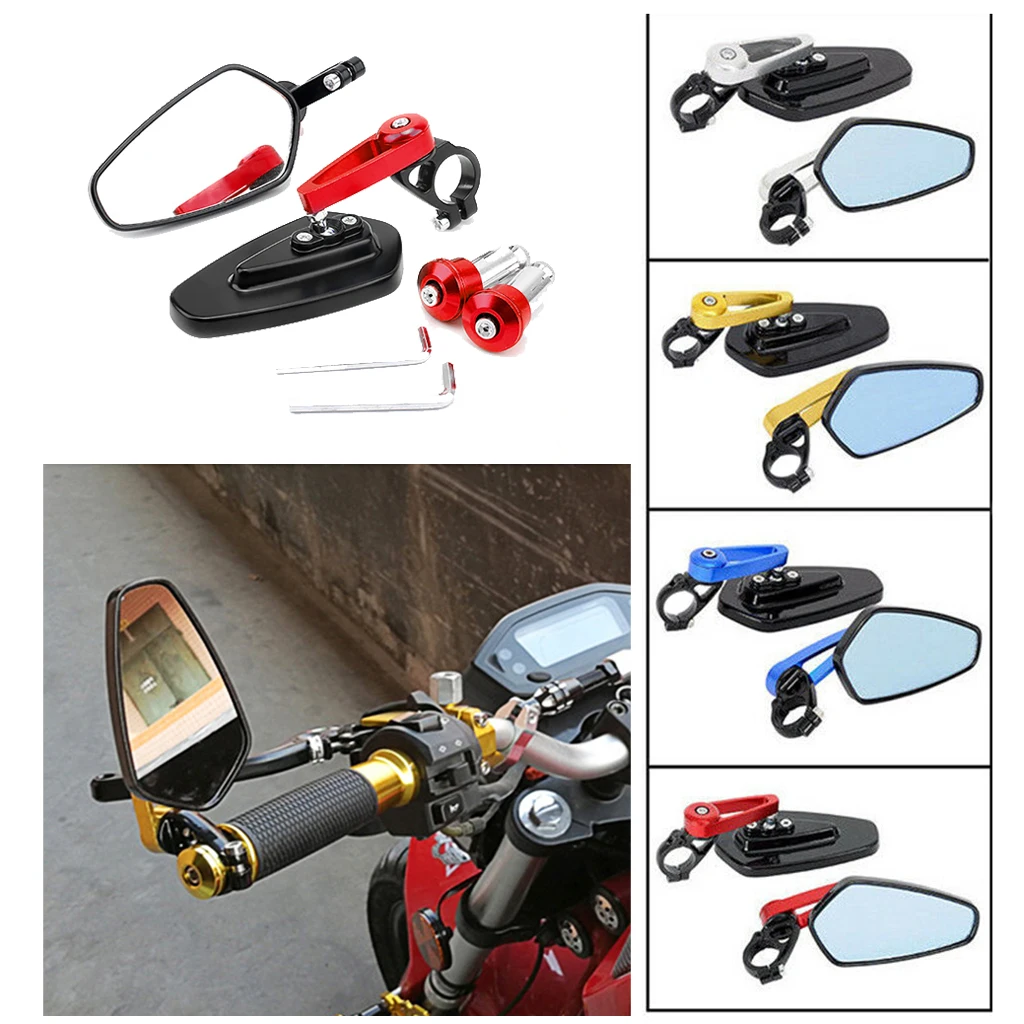 

Motorcycle Handlebar Side Mirrors CNC Modified 7/8" 22mm Bar End Rearview Mirror Rear View Mirror For All brands of Motorbikes