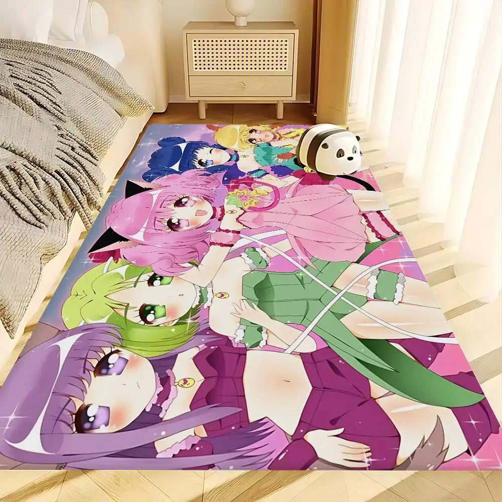 cartoon cute classic T-Tokyo Mew Mew Bathroom Mat Anti-slip Absorb Water Long Strip Cushion Bedroon Mat Welcome Doormat