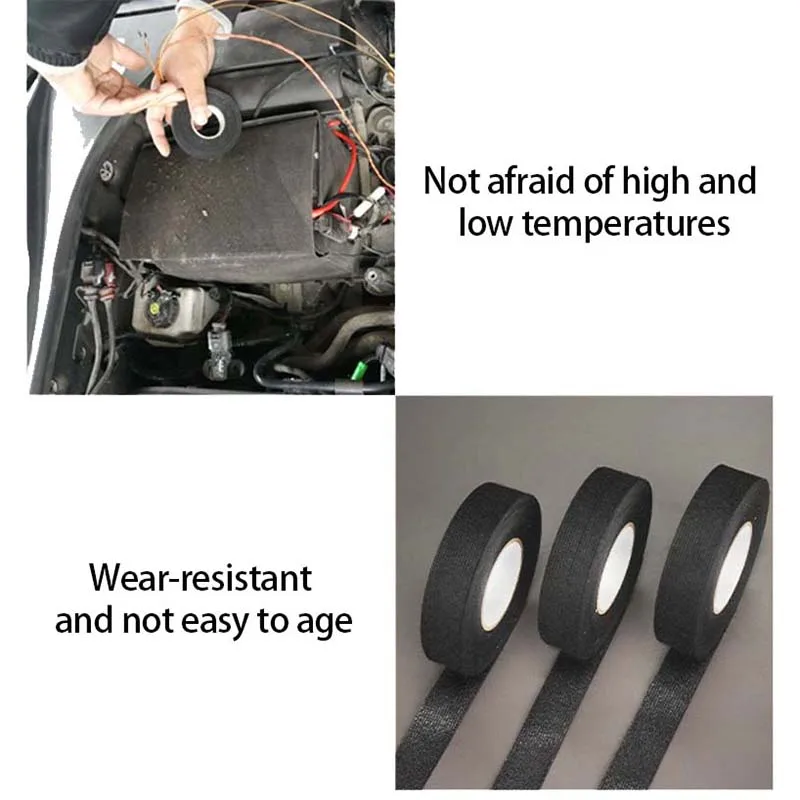 Electrical Tape Car Engine Insulation Flame Retardant Velvet Electrical Tape Cloth For Car Cable Harness Wiring Loom Protection