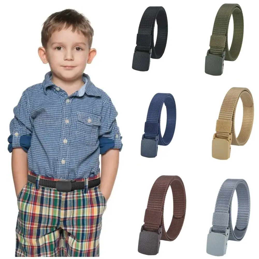 Nowy pasek dziecięcy wojskowy unisex automatyczna klamra pas nylonowy Outdoor taktyczne płótno-90cm