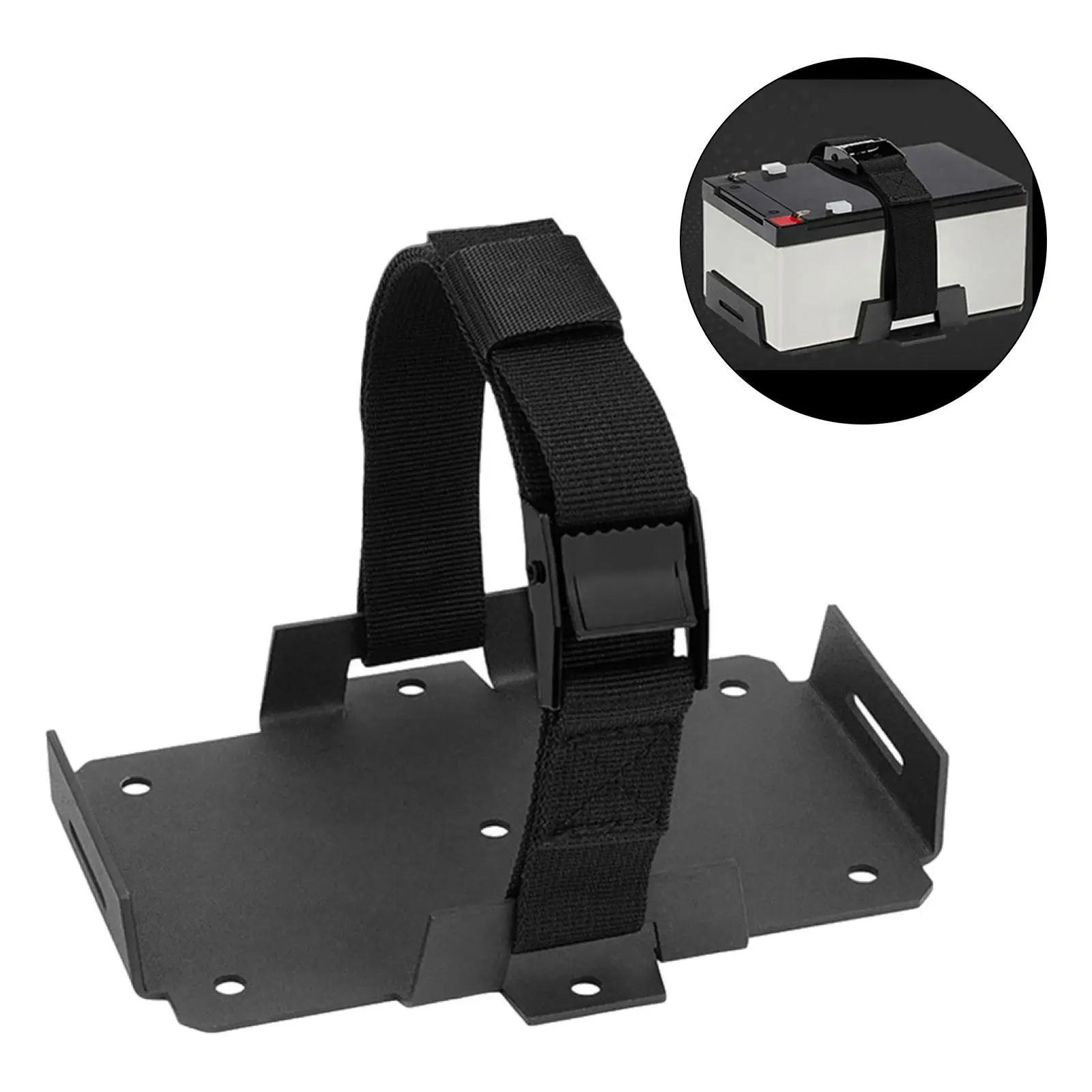 

Battery Tray Easy to Install Aluminum Practical Replacement Durability Accessory for Motorcycles Marine Atvs Kayaks Boats