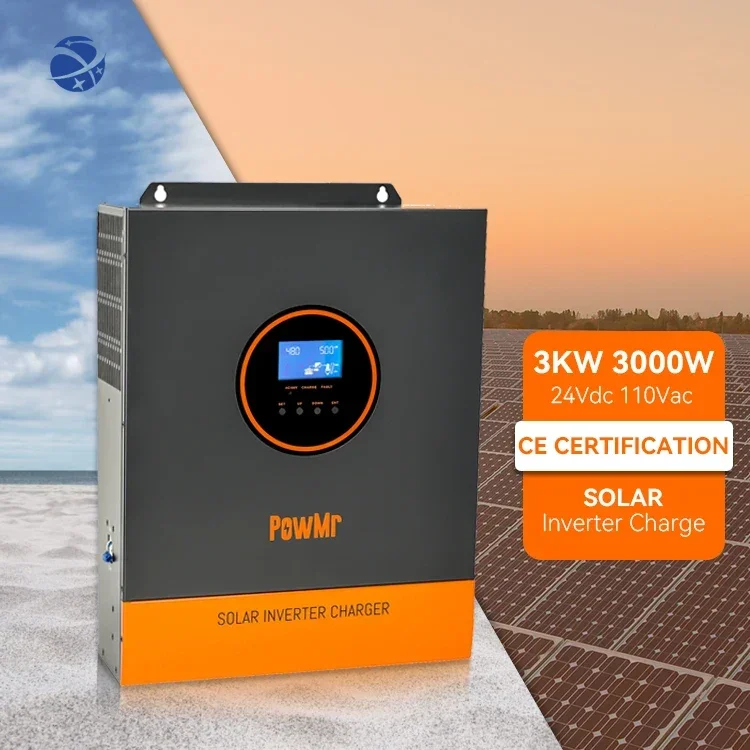 

PowMr 3KW 24V Pure Sine Wave Inverter 110V Wide Voltage 500V Hybrid Solar Inverter With MPPT Charge Controller