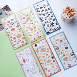 Śliczne naklejki na jedzenie, Scrapbooking, rzemiosło dziennik śmieci, dostarcza estetyczne naklejki do cięcia ciast w stylu Kawaii japonia