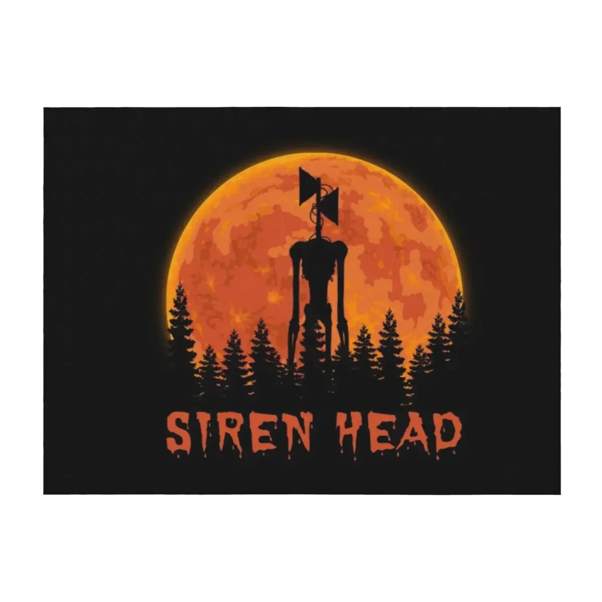 

Siren Head Throw Blanket warm winter Plaid Picnic Camping Blankets
