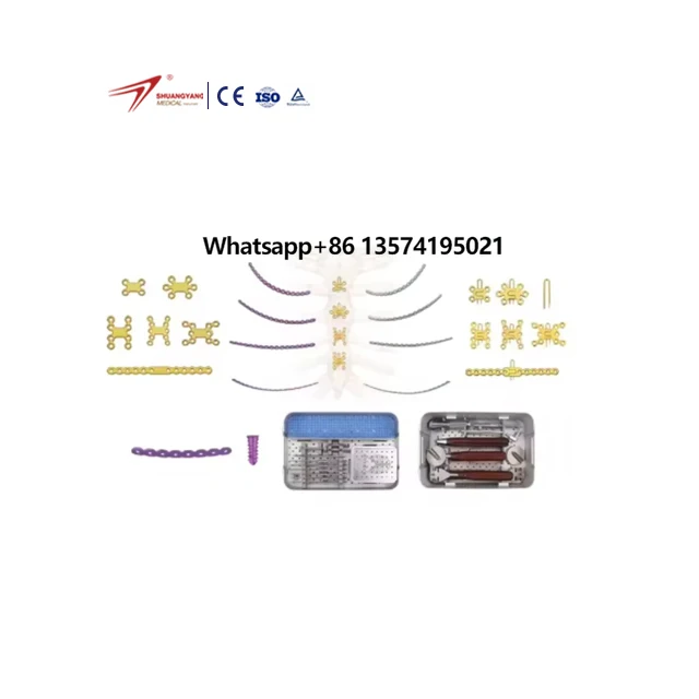 Medical Factory Supply Thorax Internal Fixation Sternum Rib 18 Holes Reconstruction Rib Plate for the Eighth and Ninth Right Rib