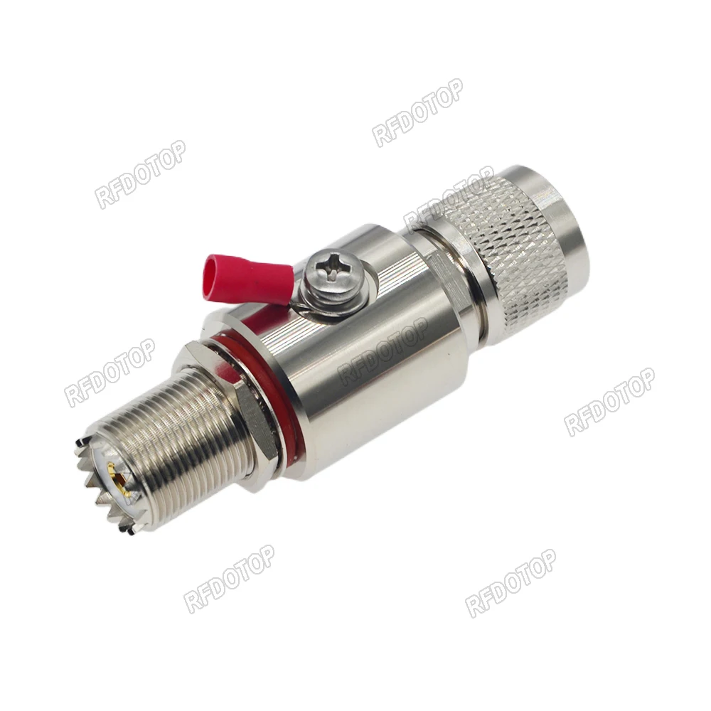 UHF Male to UHF Female Connectors Radio Repeater Coaxial Anti-Lightning Antenna Surge Protector Surge Arrester 50 Ohm