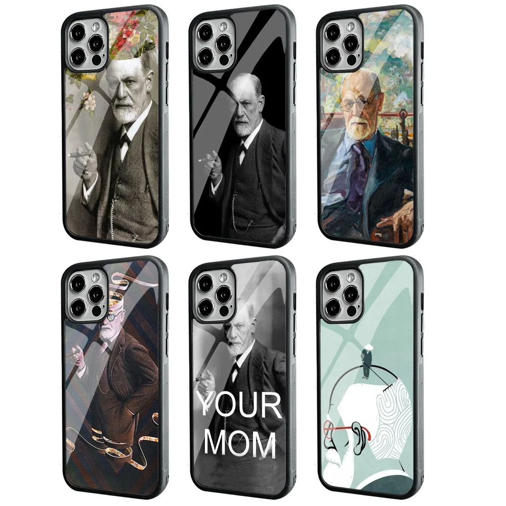 Sigmund Psychoanalysis Freud Phone Case For IPhone 11 12 13 14 15 Plus Pro Max Mirror Acrylic PC TPU Cover