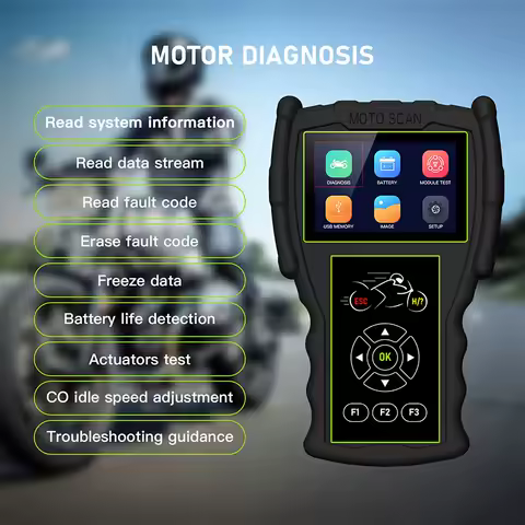 JDiag M100Pro Motorcycle Scanner OBD2 Fault Diagnostic Tools Moto Code Readers For B.MW Ka.wasaki Ya.maha Su.zuki OBD Version