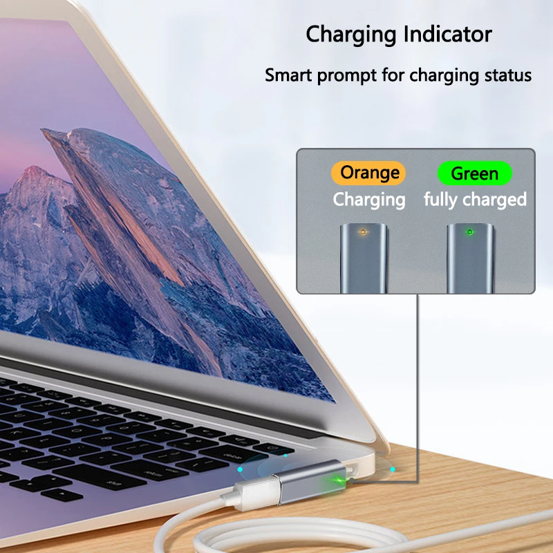 Adapter for MacBook Magsafe 1 Magsafe 2 Type C Magnetic Cable for MacBook Pro Air USB C Female Fast Charging Plug Converter