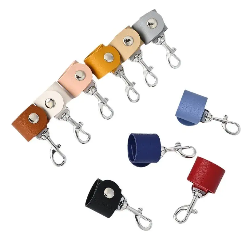 Modischer PU-Leder-Schlüsselanhänger, einfacher Schlüsselanhänger-Anhänger, Anti-Verlust-Schlüsselkette, kreativer Autoschlüsselriemen, modischer Schmuck, Taschendekoration – Detail 6