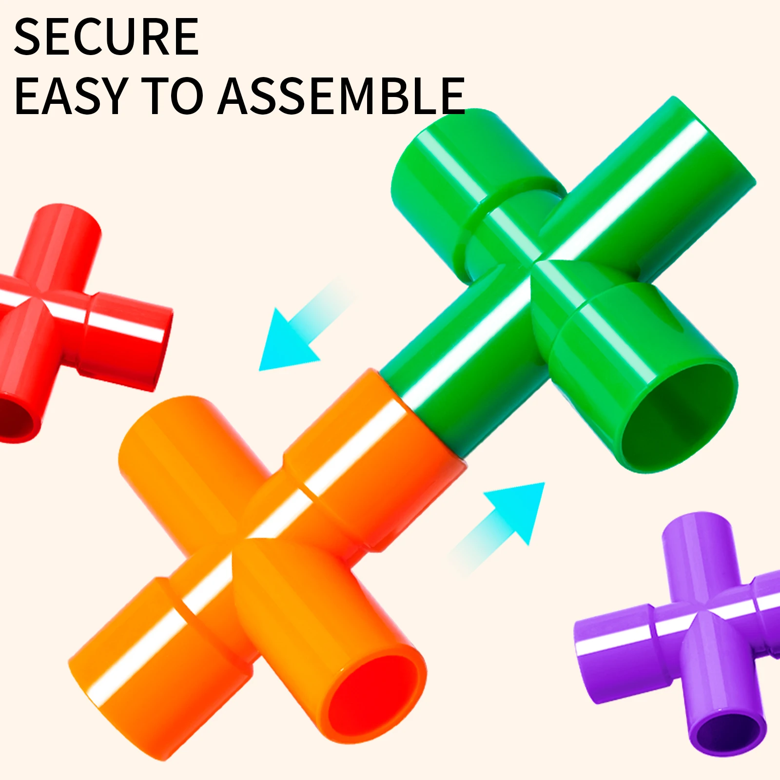 Children Educational Plastic Tube Water-pipe BlocksPipeline Building Construction Toys Gift