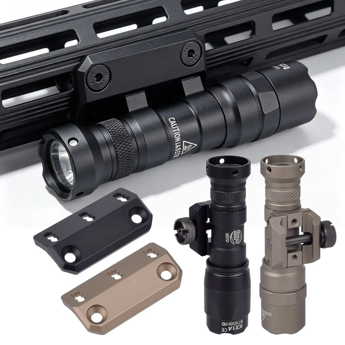 Surefire M600 M300 Flashlight Mount Adapter Rifle Hunting Aisoft Rifle Fit 20mm Rail for AR15 SF M600B Scout LED Light Torch