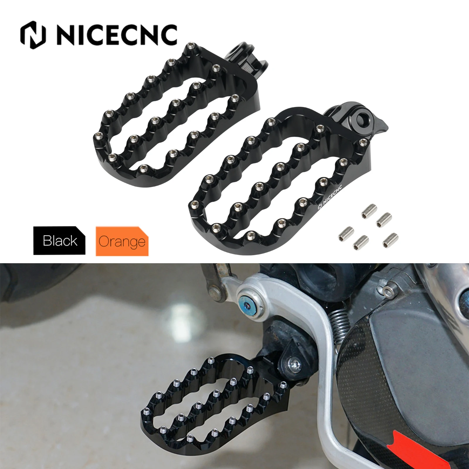 Motorcycle Footpeg Footrest Foot Pedals For KTM 390 Adventure 390 ADV 2020 2021 2022 2023 2024 2020-2024 Foot Pegs Foot Rests