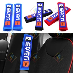 1 Pair Of Cotton JDM Style SPOON Sport Car General Purpose Car Seat Belt Seat Belt Shoulder Pad Cover Blue/Red/Black